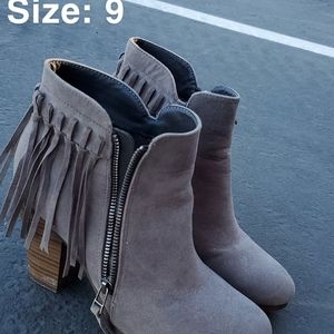 Fringe booties